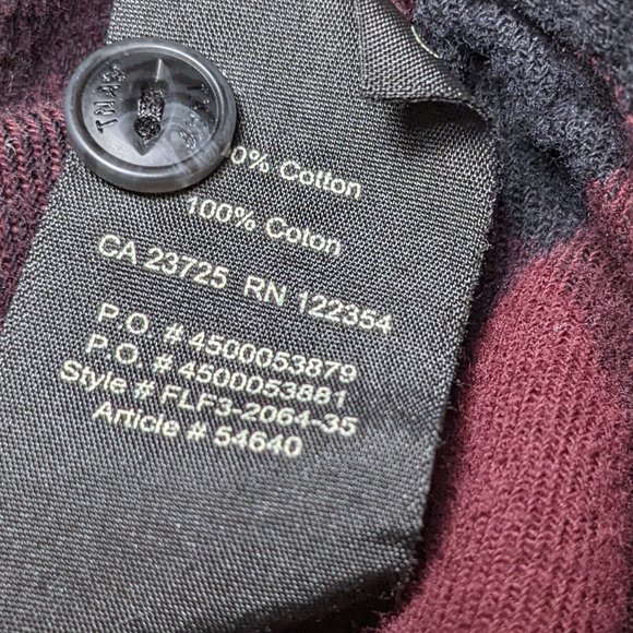 Dark Red Aritzia TNA Plaid Flannel Long Sleeve Button Down - Picture 8 of 8